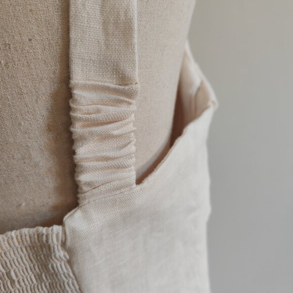 Zimmermann Drape Midi Dress In Mermaid Toile A linen midi dress featuring a fitt - Picture 8 of 12